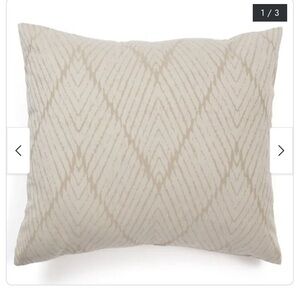 Elegant Bone and Taupe Euro Pillow Shams - NWOT